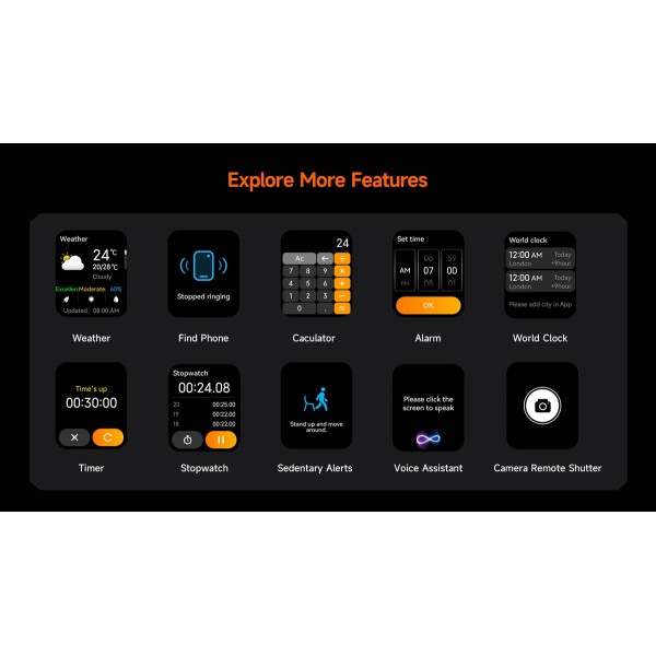 ULEFONE smartwatch Armor Watch Ultra, 2x λουράκια, heart rate, 1.93" AMOLED, GPS, MIL-STD-810H, μαύρο