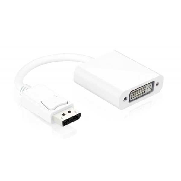 POWERTECH αντάπτορας DisplayPort σε DVI 24+5 CAB-DP005, 0.20m, λευκός - Περιφερειακά