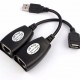 POWERTECH USB extender CAB-N098 μέσω καλωδίου RJ45, μαύρο