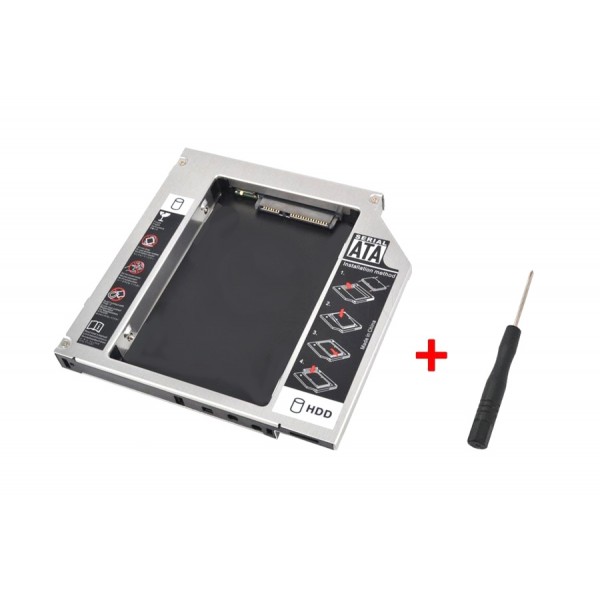 Θήκη σκληρού δίσκου HDD & SSD 2.5" PT-242, SATA, με ύψος 12.7mm - UNBRANDED