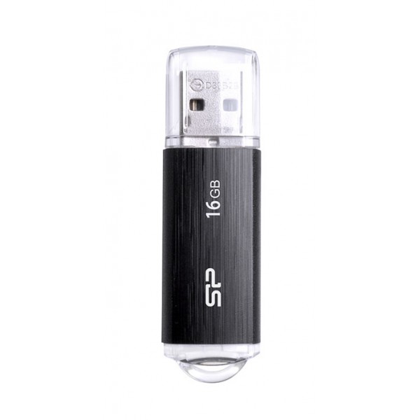 SILICON POWER USB Flash Drive Ultima U02, 16GB, USB 2.0, μαύρο - USB Flash Drives
