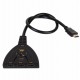 POWERTECH HDMI Switch CAB-H077, 3 σε 1, 4K, 0.50m, μαύρο