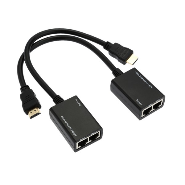 POWERTECH HDMI video extender CAB-H078 μέσω καλωδίου RJ45, 1080p, 30m - KVM - Μετατροπείς