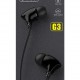 CELEBRAT earphones με μικρόφωνο G3, 3.5mm σύνδεση, Φ10mm, 1.2m, μαύρα