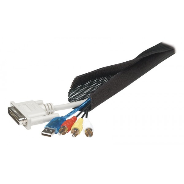 POWERTECH Δεματικό Καλωδίων τύπου Flex Wrap, 1.8m, Black - Τακτοποίηση Καλωδίων