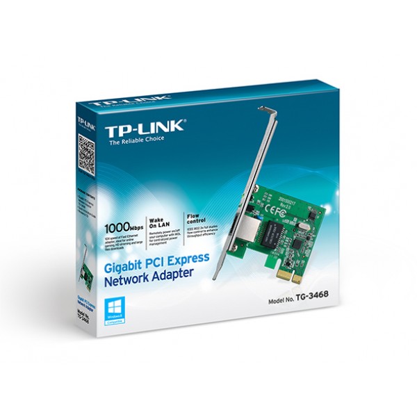 TP-LINK PCI Express Network Adapter TG-3468, low profile, Ver. 4.0 - tp-link