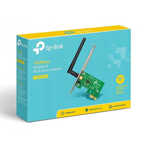 TP-LINK Ασύρματο N PCI Adapter TL-WN781ND, 150Mbps, WPA/WPA2, Ver. 1.0 - tp-link
