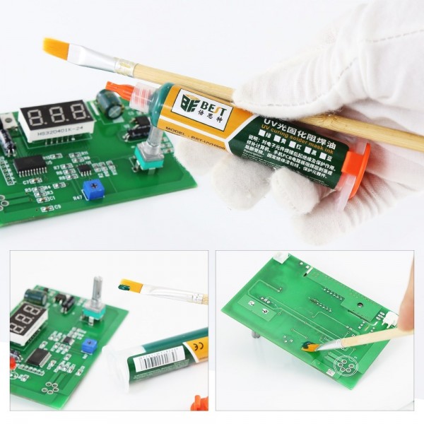 BEST PCB Repairing UV Solder mask ink BST-UVH900, 10cc, πράσινο - Συγκόλληση