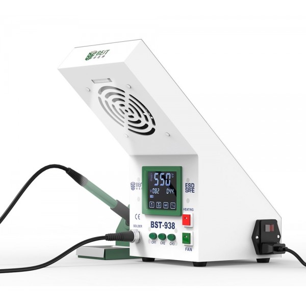 BEST Soldering Station BST-938 με σταθμό απορόφησης καπνού και LED φως - Συγκόλληση