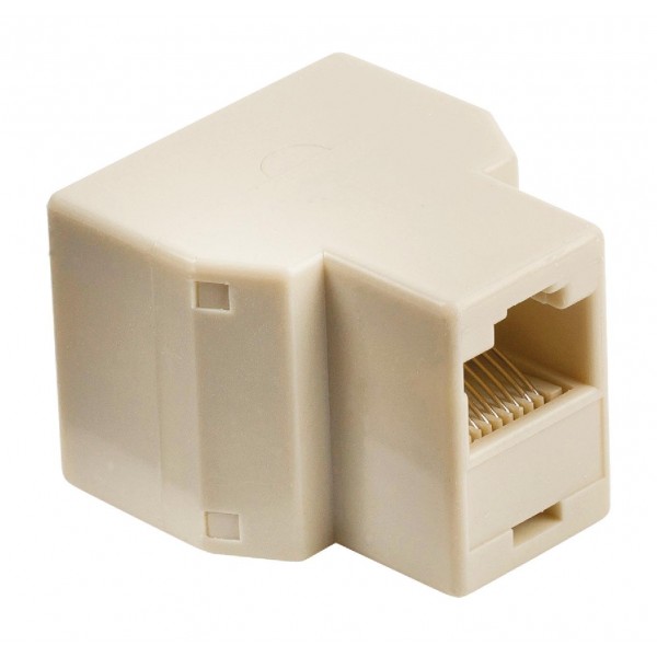 POWERTECH Αντάπτορας RJ45 (F) σε 2x RJ45 (F) CAB-N128, λευκό - Powertech