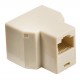 POWERTECH Αντάπτορας RJ45 (F) σε 2x RJ45 (F) CAB-N128, λευκό