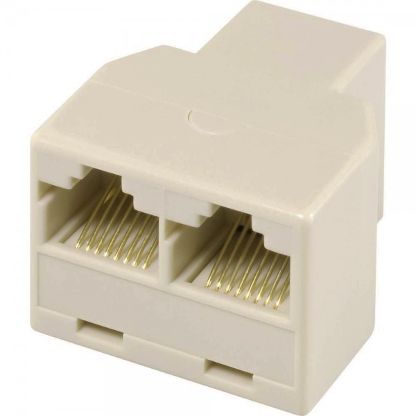 POWERTECH Αντάπτορας RJ45 (F) σε 2x RJ45 (F) CAB-N128, λευκό - Powertech