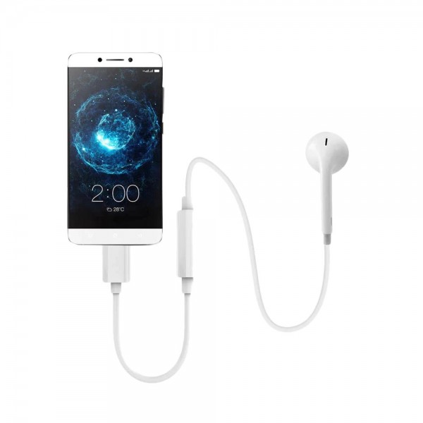 POWERTECH καλώδιο USB-C σε 3.5mm θηλυκό CAB-UC029, CM119B, λευκό - Powertech