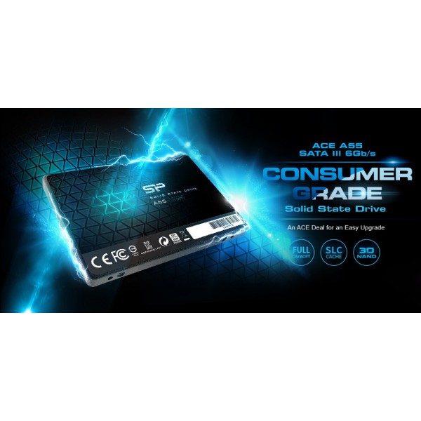 SILICON POWER SSD A55 128GB, 2.5", SATA III, 460-360MB/s, 7mm - Νέα & Ref PC