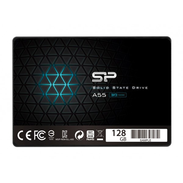 SILICON POWER SSD A55 128GB, 2.5", SATA III, 460-360MB/s, 7mm - Νέα & Ref PC