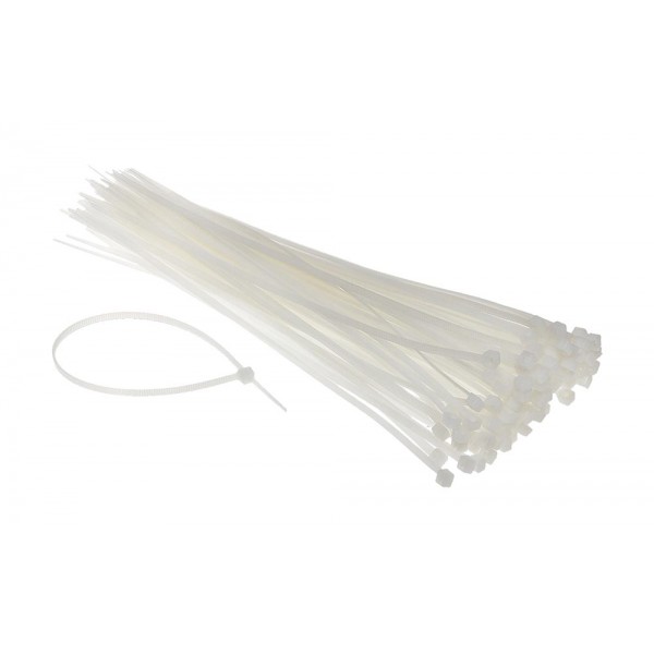 POWERTECH δεματικά καλωδίων TIES-006, 200x7.6mm, λευκά, 100τμχ - Τακτοποίηση Καλωδίων