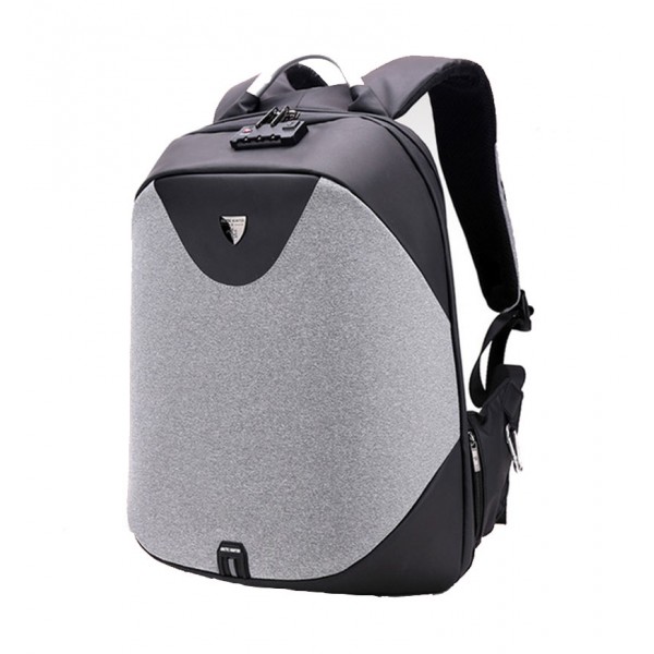 ARCTIC HUNTER τσάντα πλάτης B00208 με θήκη laptop 15.6", λουκέτο TSA, 24L, γκρι - Σπίτι & Gadgets