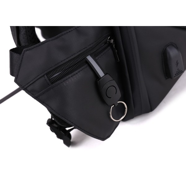 ARCTIC HUNTER τσάντα πλάτης B00208 με θήκη laptop 15.6", λουκέτο TSA, 24L, μαύρη