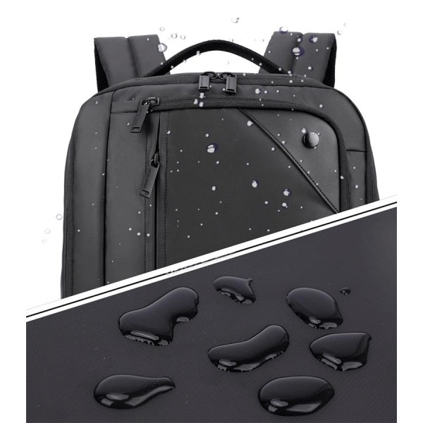 ARCTIC HUNTER τσάντα πλάτης 1500346 με θήκη laptop 15.6", 15L, μαύρη