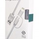 POWERTECH καλώδιο USB σε Micro/Lightning PT-707, MFi, 2.4A, 1m, λευκό