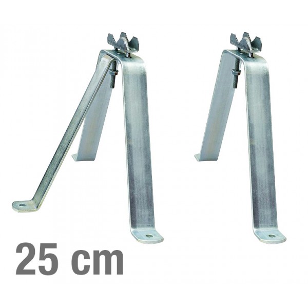 VIKAR Βάση τοίχου 21004 για στήριξη ιστού, ατσάλινη, 25cm, 2τμχ - Κεραίες TV - Αποκωδικοποιητές