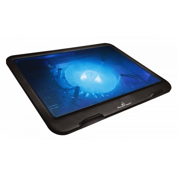 POWERTECH Βάση & ψύξη laptop PT-740 έως 15.6", 125mm fan, LED, μαύρο - Βάσεις, Ψύξη & Αξεσουάρ