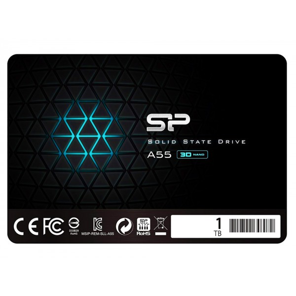 SILICON POWER SSD A55 1TB, 2.5", SATA III, 500-450MB/s, 7mm - SSD Δίσκοι