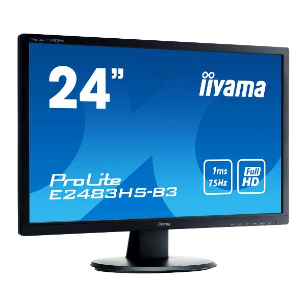 IIYAMA used οθόνη B2480H TN LED, 24" Full HD, VGA/DVI/HDMI, Grade B - Used Οθόνες PC