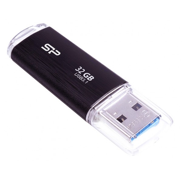 SILICON POWER USB Flash Drive Blaze B02, 32GB, USB 3.2, μαύρο - Silicon Power