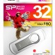 SILICON POWER USB Flash Drive Firma F80, 32GB, USB 2.0, ασημί
