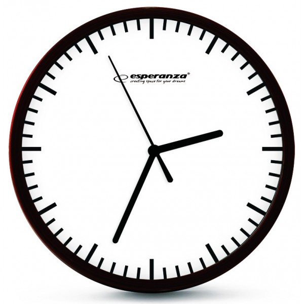 ESPERANZA Ρολόι τοίχου Budapest EHC010W, 20cm, λευκό - Οικιακές Συσκευές