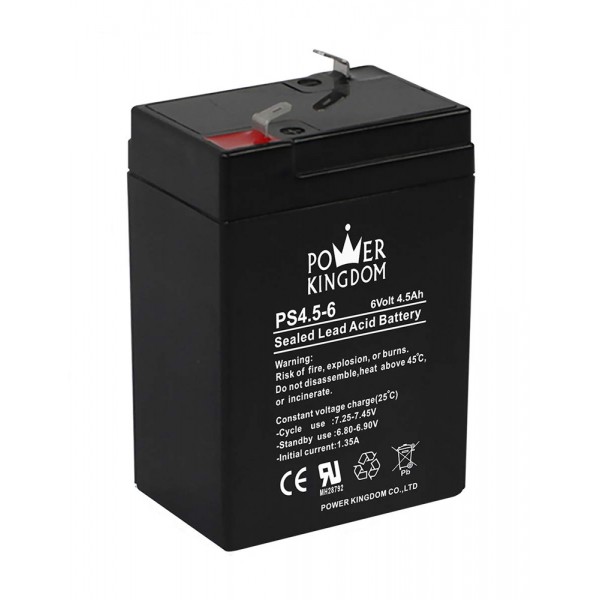 POWER KINGDOM μπαταρία μολύβδου PS4.5-6, 6V 4.5Ah - Μπαταρίες UPS