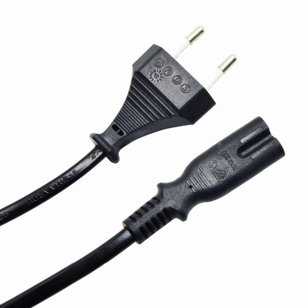 POWERTECH Καλώδιο τροφοδοσίας Euro VDE 2x0.5mm², PVC, copper, 1.5m - Τροφοδοσία