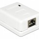 POWERTECH επιτοίχια πρίζα δικτύου CAB-N129, 1 θύρας, Cat.6 UTP, λευκή
