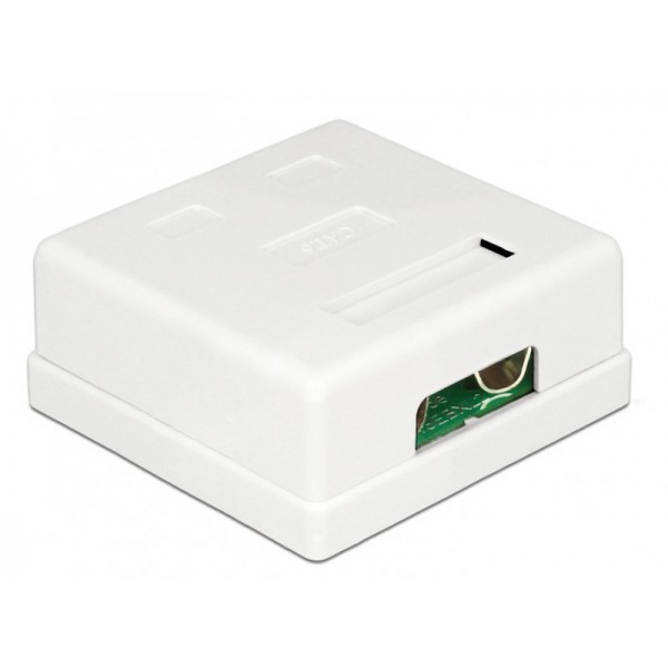 POWERTECH επιτοίχια πρίζα δικτύου CAB-N130, 2 θυρών, Cat.6 UTP, λευκή - Διάφορα Δικτύου