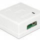 POWERTECH επιτοίχια πρίζα δικτύου CAB-N130, 2 θυρών, Cat.6 UTP, λευκή