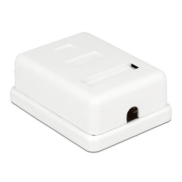 POWERTECH επιτοίχια πρίζα δικτύου CAB-N129, 1 θύρας, Cat.6 UTP, λευκή - Διάφορα Δικτύου