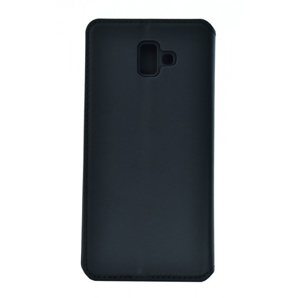POWERTECH Θήκη Slim Leather για Samsung J6 Plus 2018, μαύρη - Powertech