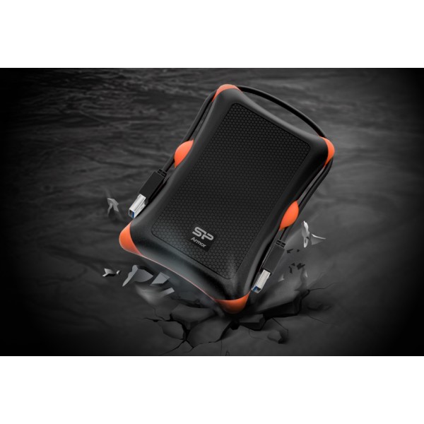 SILICON POWER εξωτερικός HDD Armor A30, 2TB, USB 3.2, μαύρος - Σκληροί Δίσκοι
