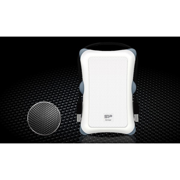 SILICON POWER εξωτερικός HDD Armor A30, 1TB, USB 3.2, λευκός - Σκληροί Δίσκοι