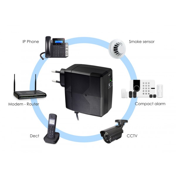 POWERTECH Mini DC UPS PT-749 με μπαταρία 2600mAh, 12V, 2.1A - UPS - Σταθεροποιητές