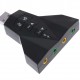 POWERTECH κάρτα ήχου USB CAB-U037, 7.1CH, έξοδος μικρόφωνου & ακουστικού