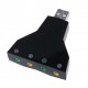 POWERTECH κάρτα ήχου USB CAB-U037, 7.1CH, έξοδος μικρόφωνου & ακουστικού