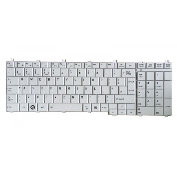 Πληκτρολόγιο για Toshiba Satellite Pro C650/C660/L650/L670, US, λευκό - Ανταλλακτικά Laptops