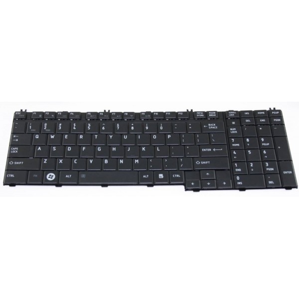 Πληκτρολόγιο για Toshiba Qosmio G50, US, μαύρο - Ανταλλακτικά Laptops