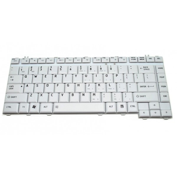 Πληκτρολόγιο για Toshiba Satellite A200/A205/A210 Series, US, λευκό - Ανταλλακτικά Laptops