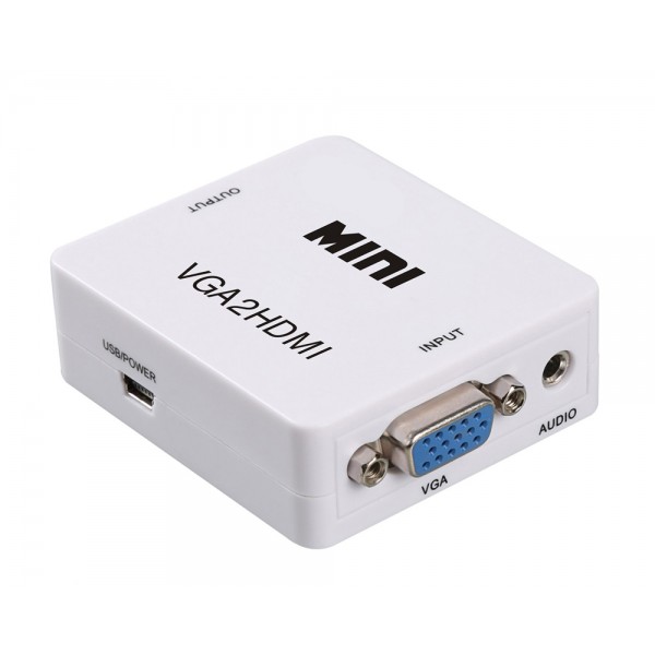POWERTECH Video Converter VGA & 3.5mm Audio σε HDMI CAB-H107, Full HD - KVM - Μετατροπείς
