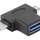 POWERTECH αντάπτορας USB σε USB-C & Micro USB CAB-U117, 5Gbps, μαύρος