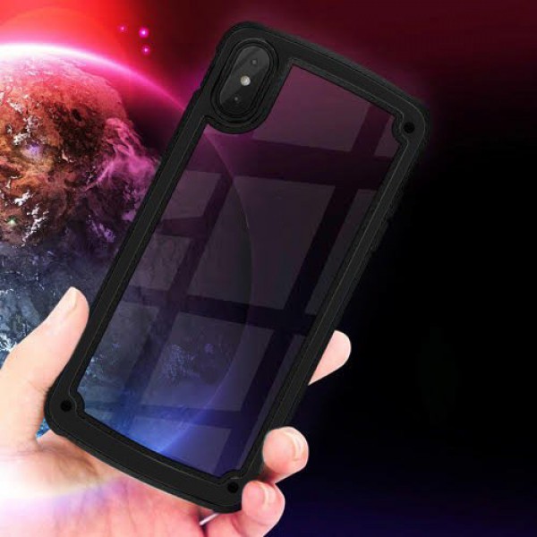 POWERTECH Θήκη Frame PC & TPU MOB-1331 για Samsung Galaxy A40, μαύρη - Powertech