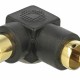 DELOCK αντάπτορας 66168 RCA αρσενικό σε RCA θηλυκό, γωνιακός, μαύρος